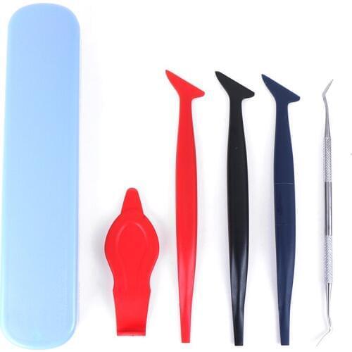 5pcs Car Sticker Hardness Wrapping Vinyl Tool Exterior Accessories Mini Scraper Car Foil Edge Tool