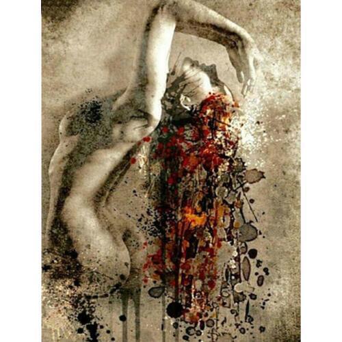 Full Square Round Diamond Painting Sexy woman Diamond Embroidery Rhinestone Abstract Art Decor Mosaic Picture by Numbers YG1296