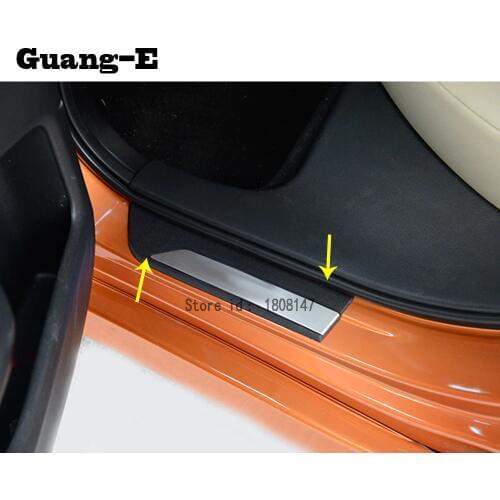 Car Sticker Styling Body Pedal LED Door Sill Scuff Plate Frame External Threshold 4pcs For Honda Civic 10th Sedan 2016 2017 2018