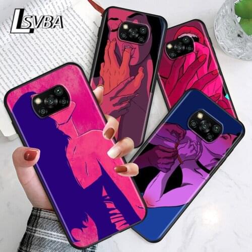 Sexy Lips Hot Girl For Xiaomi Poco C3 M3 M2 X3 NFC X2 F2 Pro F1 F3 Mi Play Mix 3 A2 Lite A1 6 5X Black Soft Phone Case
