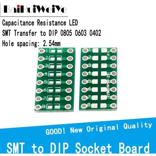 Double Side 0805 0603 0402 SMD SMT Transfer To DIP Capacitance Resistance LED Adapter Transfer plate PCB Printed Circuit Board