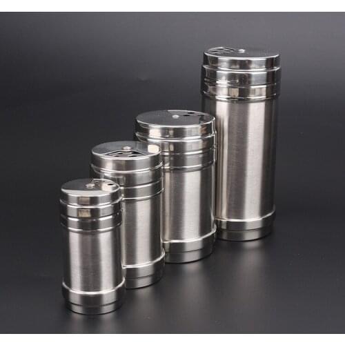 Spice jars Stainless steel seasoning jar set with stickers and pen salt shaker spice pepper shaker barbecue Sprinkle salt BBQ