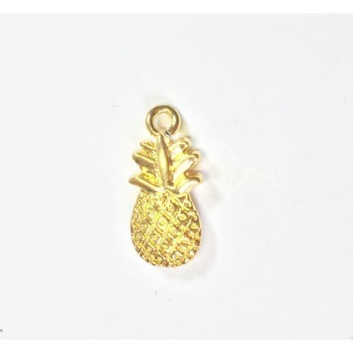 Eruifa Popular 20pcs 9*20mm Hot 3D Pineapple charms Wholesales necklace,earring bracelet jewelry DIY handmade 2 colors