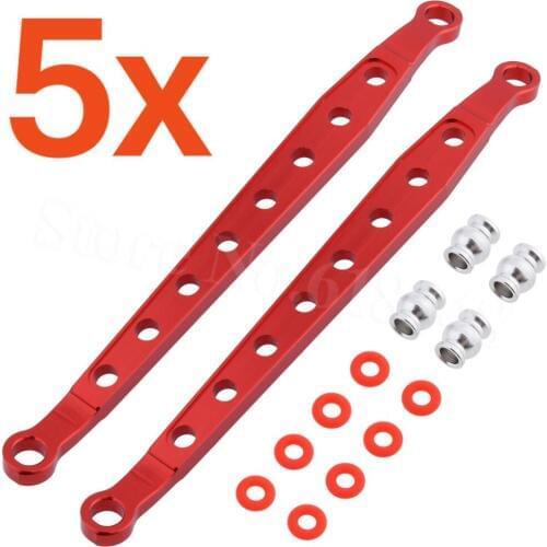 5pair Front/Rear Lower Aluminum Steering Linkage Set Wraith for RC AXIAL Jeep Wrangler AX90056 AX90048 AX90033 AX90045 AX90031