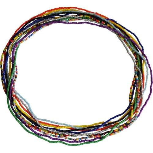 Kili Boho Layered Waist Chains Beach Beads Belly Body Chain Fashion Belts Body Accessories Jewelry for Women and Girls (10 PCS)