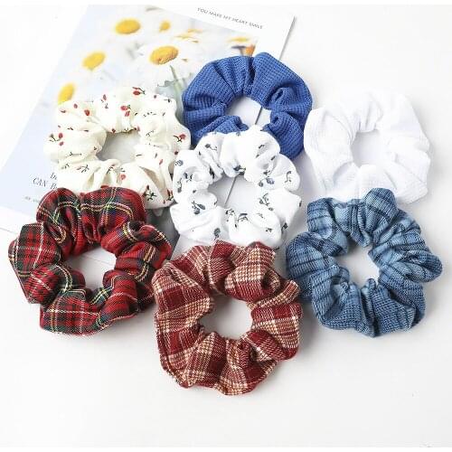 1PCSolid Color Scrunchies Elastic Hair Bands 2020 New Women Girls Hair Accessories Ponytail Holder Hair Ties Rope Scunchie