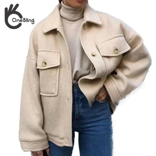 ONEBLING Women's Beige Coats