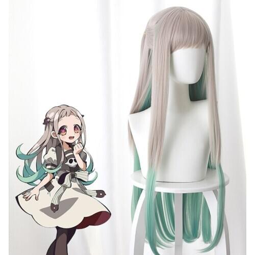 80cm Anime Jibaku Shounen Hanako kun Cosplay Wigs Nene Yashiro Long Heat Resistant Synthetic Hair Party Wigs