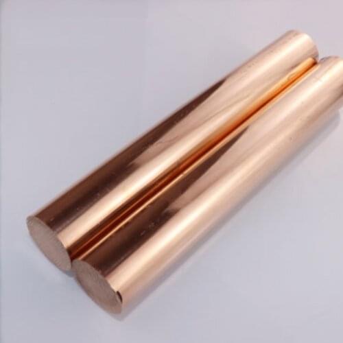 2pcs/Lot 200mm T2 Red Copper Bar Soldering Rod 8/10/12mm Welding Stick For Knife Handle Part DIY Toys Accessories