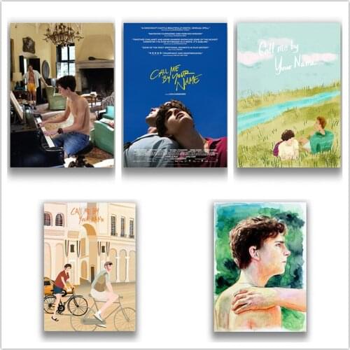 Call Me by Your Name Posters Wall Art Prints White Coated Picture Modern Home Room Decoration
