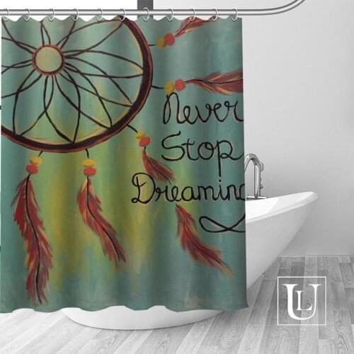 Custom Riding Shark Never Stop Dreaming Curtain Fabric Modern Shower Curtain bathroom beautiful Curtains Bath decor