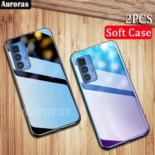 Auroras 2 Pcs For Motorola Edge 20 Lite Case Transparent Clear Water Soft Phone Cover For Moto Edge 20 Pro Clear Cases