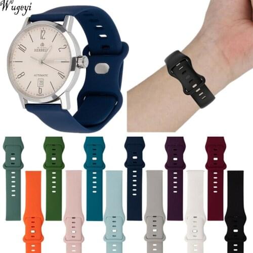 20mm 22mm Quick Release Band Silicone Strap For Samsung Galaxy Watch 3 Colmi P8 Plus Huawei Watch 3 Pro
