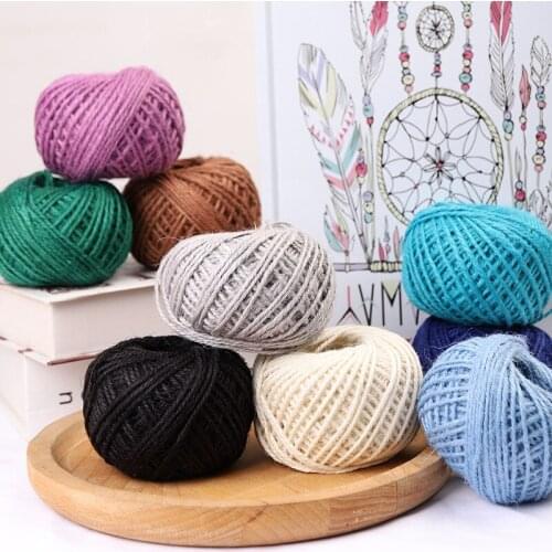 50M Natural Twine String 1.5mm 3 Ply Jute Twine String for Artworks DIY Crafts Gift Wrapping Twine, Picture Display Gift Package