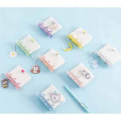Cute 3 Hole Mini Loose-leaf Notebook Planner Organizer Binder Journal Diary Ring Binder Kawaii School Supplies