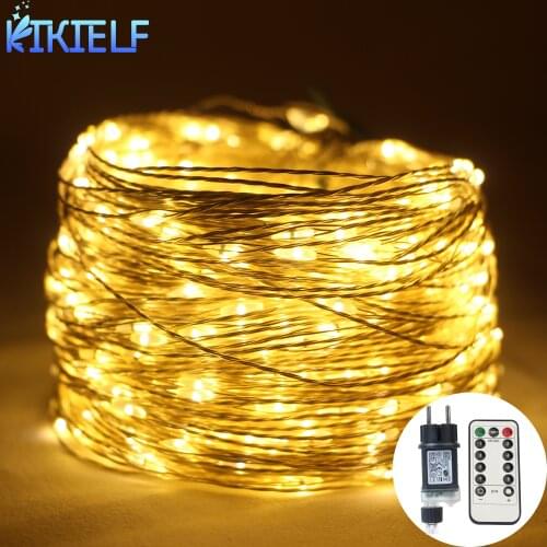 5/10/30/50/100/120M LED String Lights Street Fairy Lights Remote Control Waterproof Outdoor Christmas Garden Wedding Party Decor
