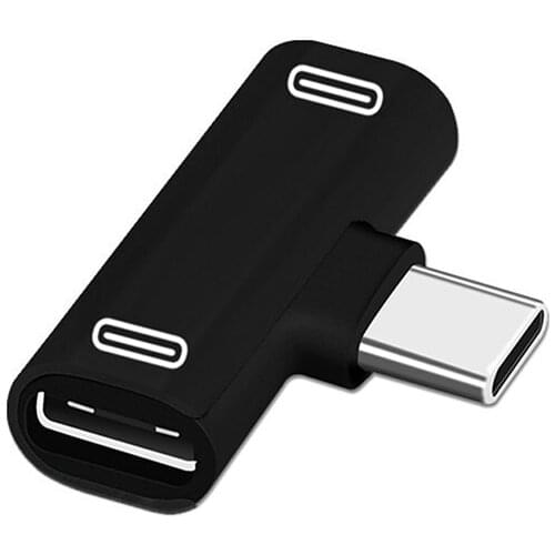 1pc 2 In 1 Type C Charging Audio for Huawei P40 Pro Xiaomi 9 Samsung S20 Plus Charger Listening Adaptador Usb Tipo C Accessories