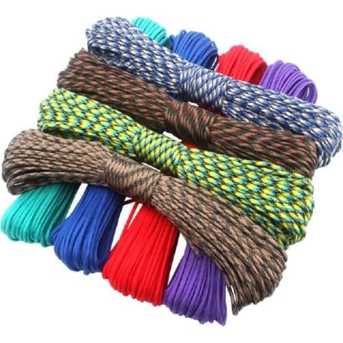 7 Strand Cores 4mm Paracord 550 100FT Camping Climbing Paracorde Rope Cuerda Escalada Outdoor Black Survival Bracelet Paracord