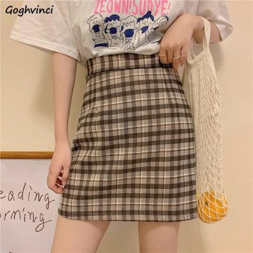 Plaid Skirts Women Hot Sale Korean Style College Lovely All-match Maiden Mini A-line Summer Popular Streetwear Students Clothing