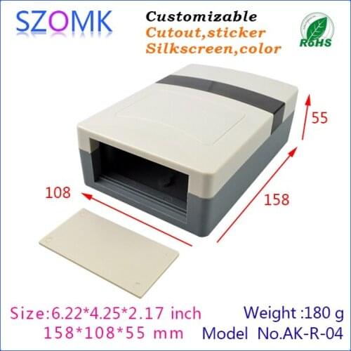 10 piece, 2015 new plastic distribution box 158*108*55mm plastic project case electronics enclosure, pcb plastic enclosures
