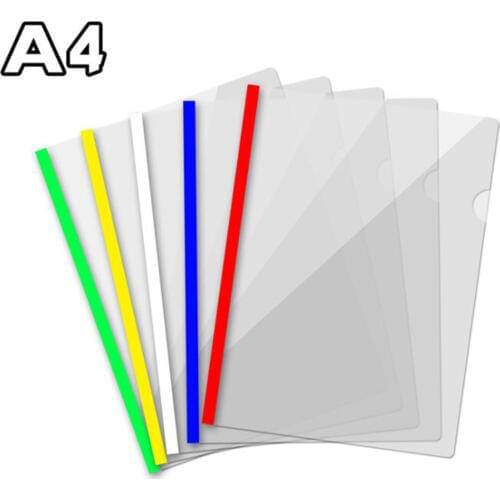 10 Pcs Plastic A4 Paper File Folder 10mm Sliding Bar Report Covers 40 Sheets Transparent Resume Presentation Organizer Binder