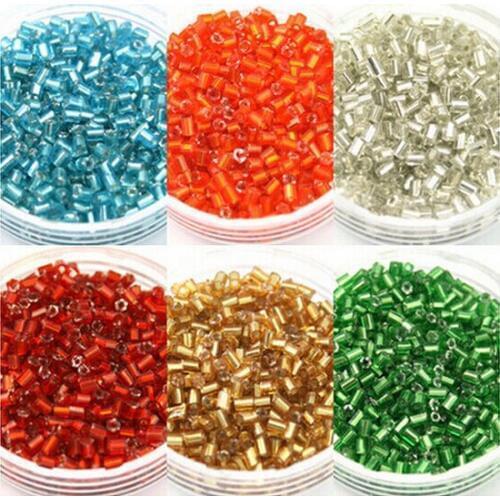 1600pcs 2mm Glass Tube Seed Beads Loose Crystal Spacer Czech Beads For Diy Jewelry Making Fit Bracelet Necklace Findings