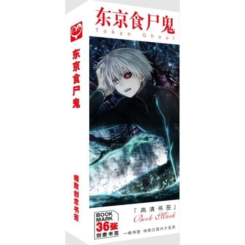36 Pcs/Set Anime Tokyo Ghoul Paper Bookmark Stationery Bookmarks Book Holder Message Card Gift Stationery