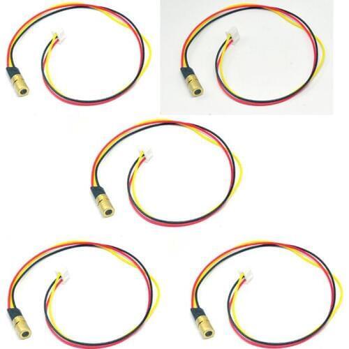 5V Mini Type Brass 980nm 30mw Infrared Laser Module w Focusable Dot Head w TTL 0-15KHZ 8X13mm Pack of 5