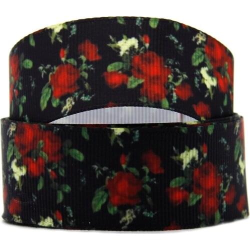 5Y Flower Fruit Grosgrain Ribbon Fabric Gift Wrapping DIY Sewing Wrapping Art Sewing Bow-knot Crafts Home,5Yc19646