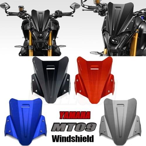 Motorcycle Accessories Aluminum Touring Sports Warrior Windshield Windscreen Kit Deflector For YAMAHA MT-09 MT09 2021 2022 MT 09