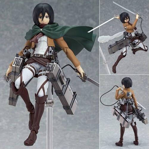 Anime Attack on Titan Mikasa Ackerman Figure Statues Figma 203 PVC Action Figure Collectible Model Toys Doll