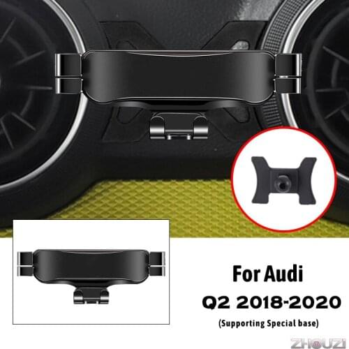 Car Mobile Phone Holder For Audi Q2 2018-2020 Air Vent Outlet Clip Mounts Stand GPS Gravity Navigation Bracket Car Accessories