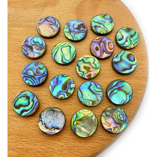 5Pcs/pack High Quality Natural Abalone Shell Loose Beads 8-20mm Sizes DIY for Making Necklace Bracelets Earrings Disc Shape
