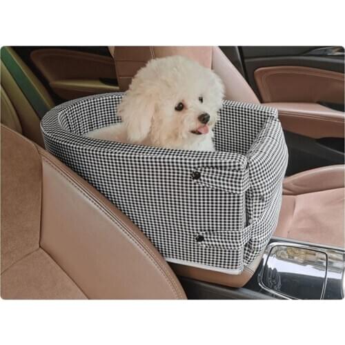 Car Center Console Pet Seat Anti-dirty Pad Dog Kennel Small Pet Central Control Seat Washable Detachable For Travel Pet Supply