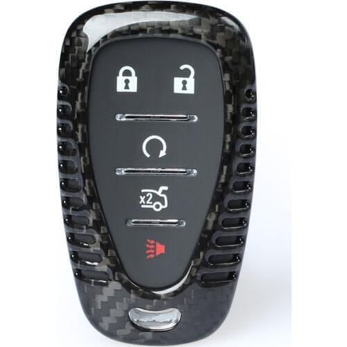 QHCP 2Pcs/Set Car Key Case Bag Decoration Shell Protective Carbon Fiber Cover For Chevrolet Camaro 2016 Car Styling Accessories