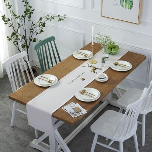 DEFU table runner fashion simple Modern table cloth waterproof linen Wedding Non-slip Pads Placemat Party Home hotel textile