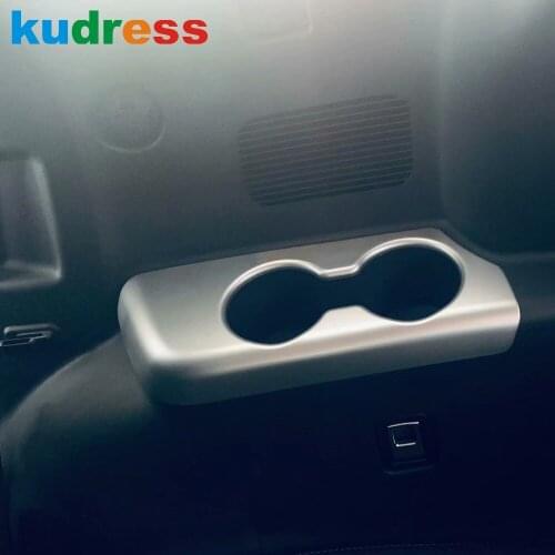 For Toyota Highlander Hybrid 2021 2022 Carbon Fiber Rear Seat Water Drink Cup Holder Cover Trim Car Styling Accessories LHD