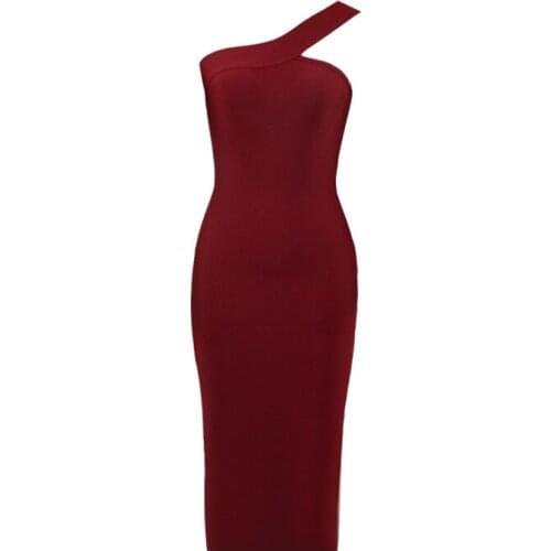 Elegant New Women Dress Bandage Sexy Bodycon Party Club Celebrity 2021 Autumn Winter Clothing Dresses