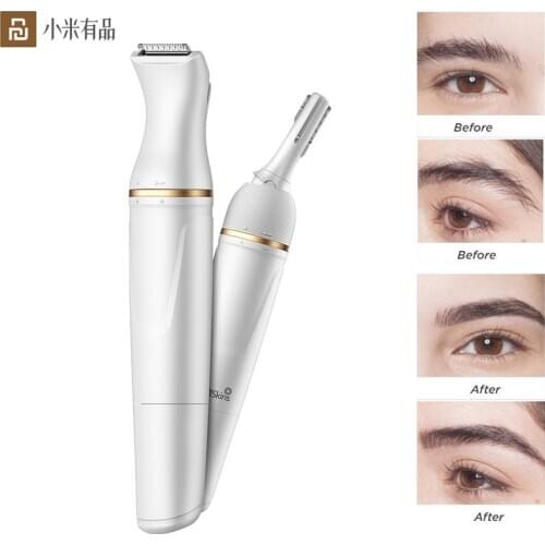 YouPin Electric Eyebrow Trimmer Makeup Painless Eye Brow Epilator For Women Portable Shaver Razor Facial Hair Remover