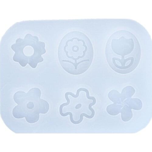 Epoxy Resin Earring Mold, Flowers Pendant Silicone Mould, DIY Casting Molds for Women Decors Jewelry Making Handcraft Supplies