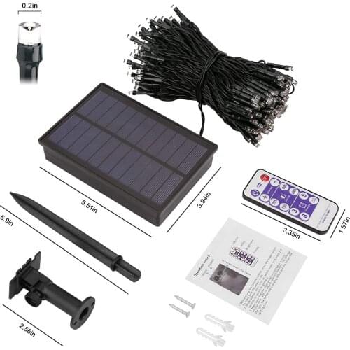 Solar LED light string 22M 200leds Christmas decoration lantern festival decoration factory direct selling holidayled light