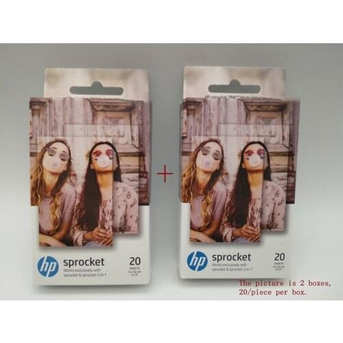 2 Boxes/40 Sheets Sprocket Original Photo Paper Pocket Photo Printer Zink Paste Photo Paper Tape Small Print Special Photo Paper