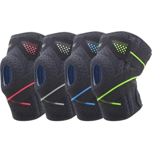Compression Knee Support Sleeve Protector Elastic Kneepad Brace Springs gym Sports basketball Volleyball Running