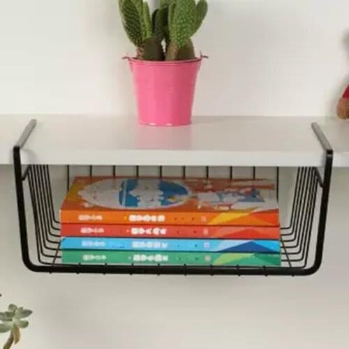 Under Shelf Table Storage Basket Rack Desk Wire Cabinet Hanging Rack Organizer Storage Baskets