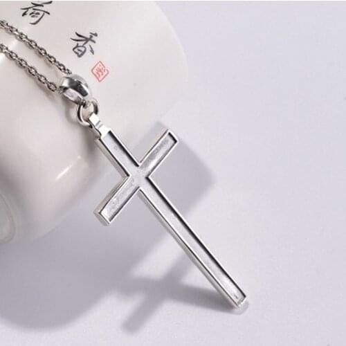 Orthodox Cross Pendant 925 Sterling Silver With Slot Personalized Design Viking Christian Jewelry Pedras Naturais