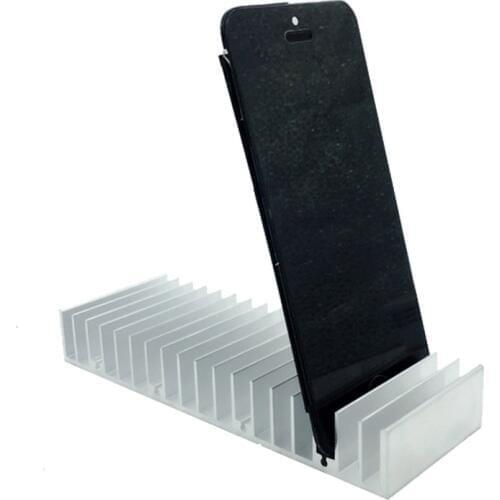 Aluminum Metal LCD PCB Holder Tray Slots for iPhone Samsung LCD Panel Refurbish Support Station Phone Repair Tools