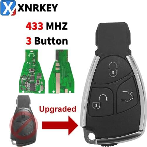 Modified 3 Buttons 433Mhz Remote Key Fob Case Cover For Mercedes Benz B C E ML S CLK CL Chrome Style