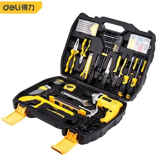 Deli 138 Pieces Comprehensive Maintenance Set Telecommunication Hand Tools Electronic Electrician Power Set Home Decoration