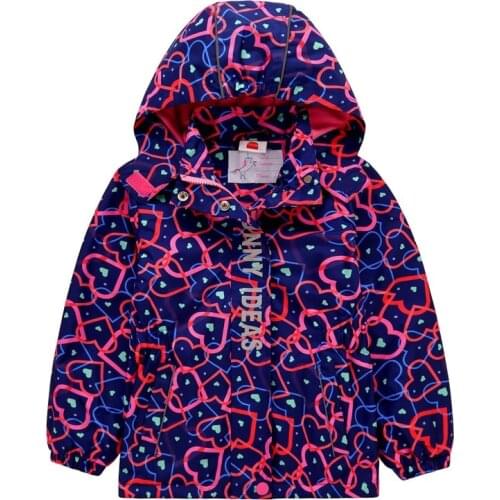 New 2020 Brand kids girls outdoor windproof waterproof jacket, fleece lining jacket, winderbreaker, size 98 to 152