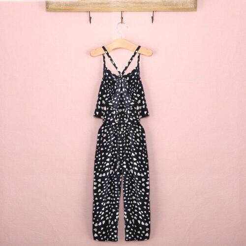Pudcoco Girl Clothes Fashion Heart Flower Kids Girls Jumpsuits Bib Pants Suspender Trousers Overalls